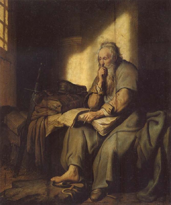 REMBRANDT Harmenszoon van Rijn The Apostle Paul in Prison Sweden oil painting art